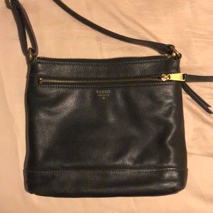 Fossil black crossbody purse